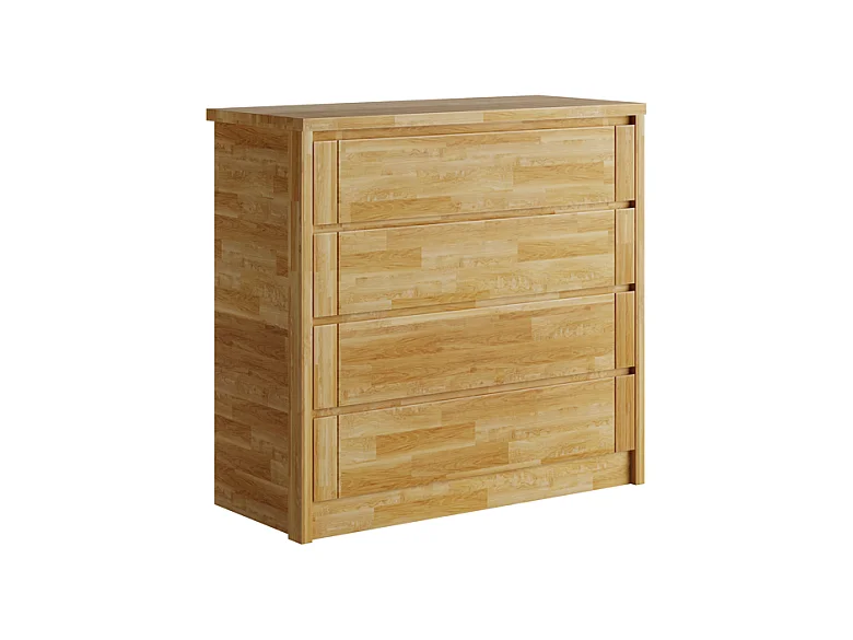 Kommode 104,6x45,7x99 cm Öl-Eiche Timo 4 Schubladen Eiche