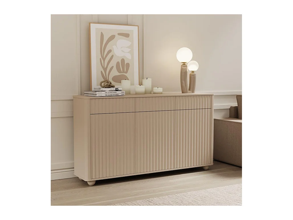 Cómoda 89x160x38 cm Rayon bege