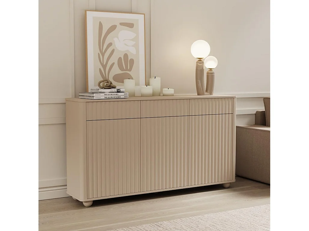 Commode 89x160x38 cm Rayonne beige