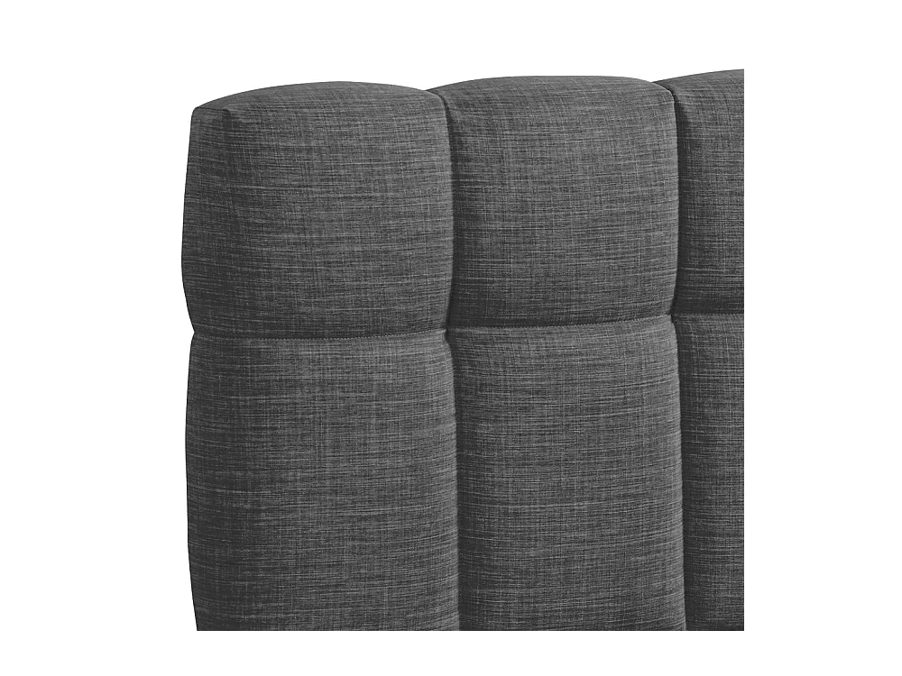 Lit coffre 160x200 cm ELIAS + sommier / Gris foncé