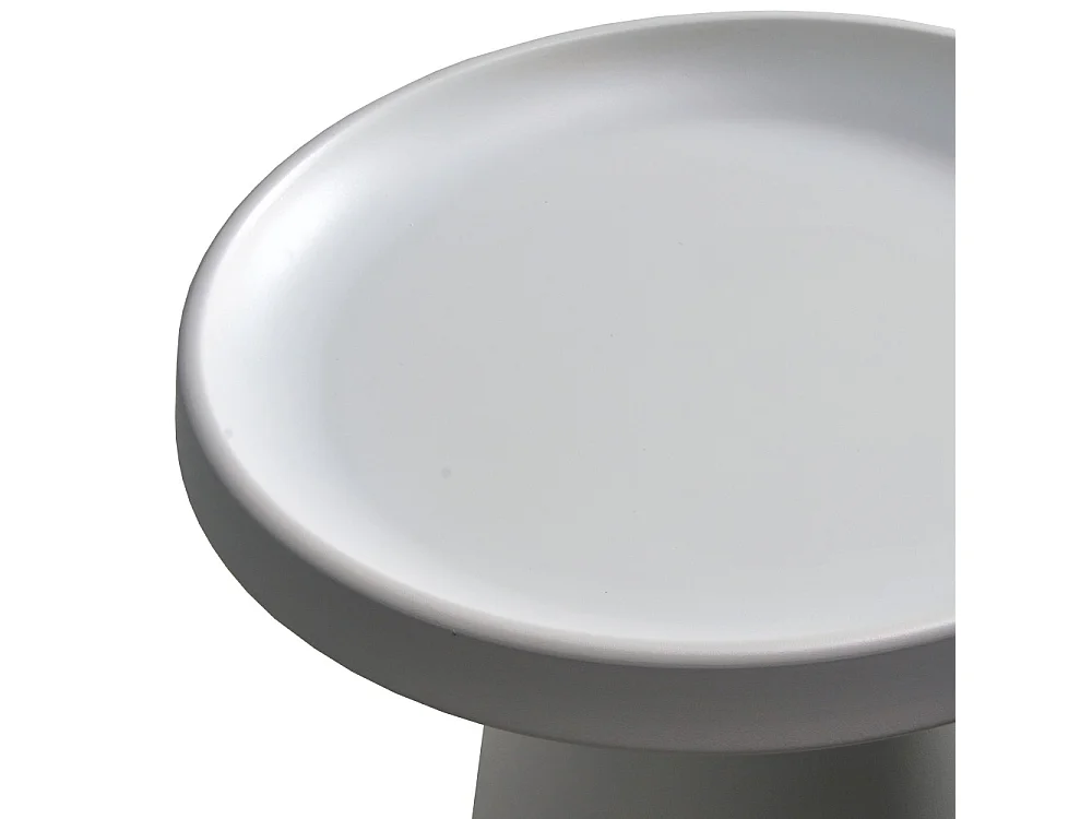 Lot de 2 tables basses rondes LOTUS/ Blanc