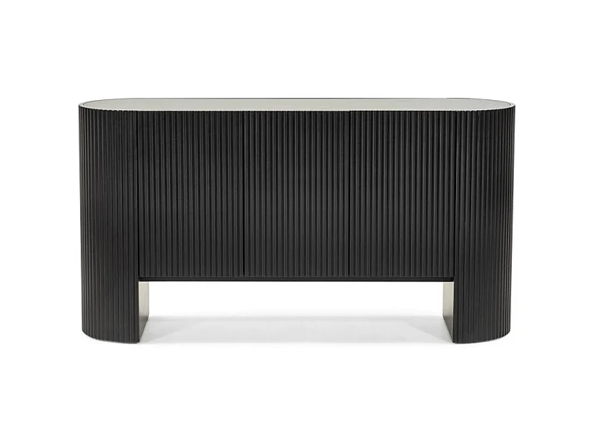 Kommode 84x160x45 cm schwarz Noir