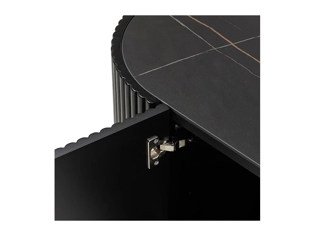 Kommode 84x160x45 cm schwarz Noir