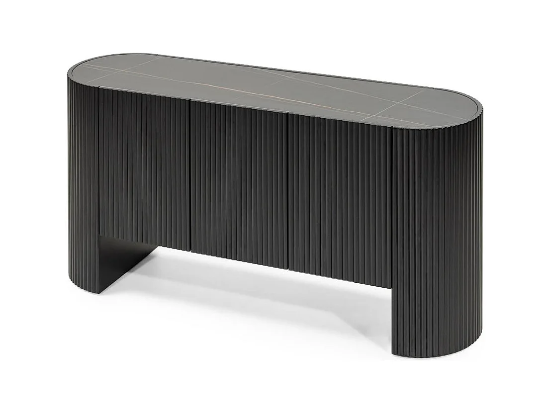 Kommode 84x160x45 cm schwarz Noir