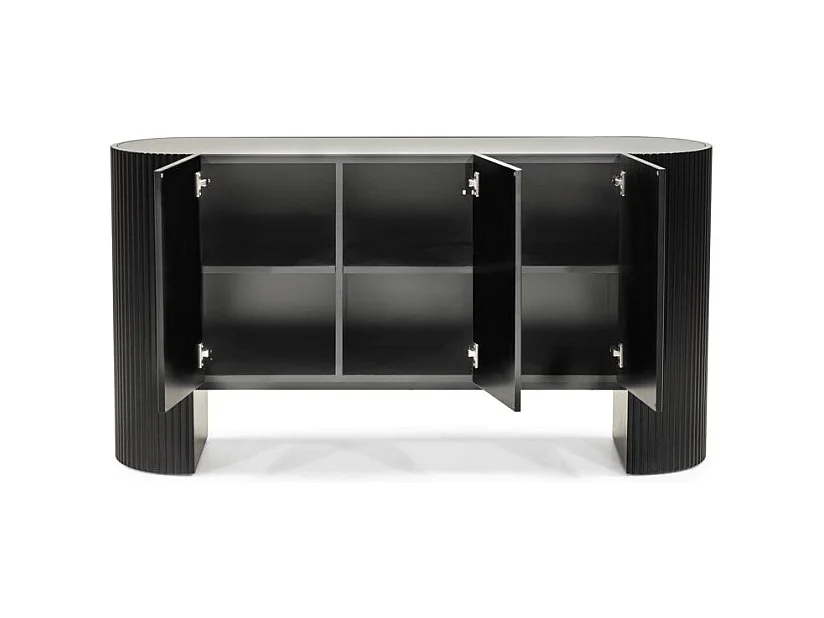 Kommode 84x160x45 cm schwarz Noir