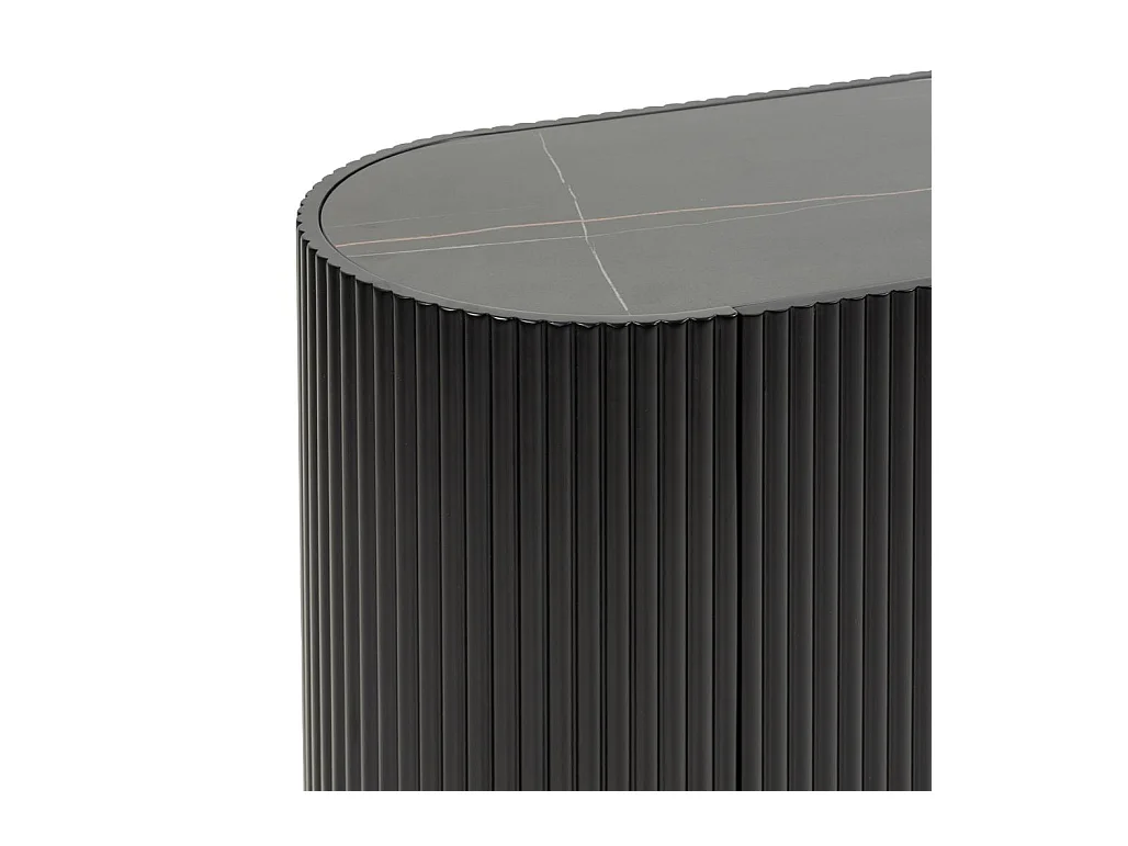 Kommode 84x160x45 cm schwarz Noir