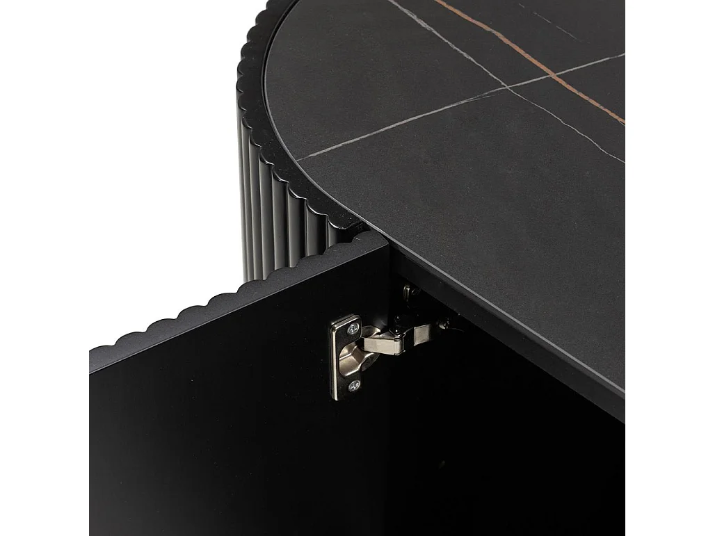 Commode 84x160x45 cm noir Noir