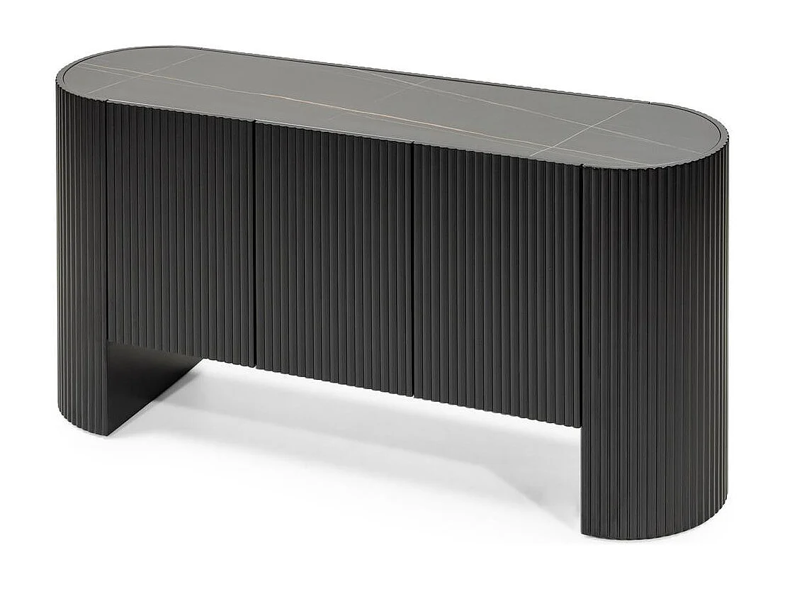 Commode 84x160x45 cm noir Noir