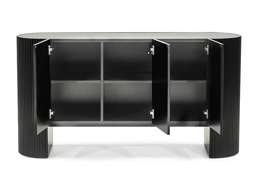 Commode 84x160x45 cm noir Noir