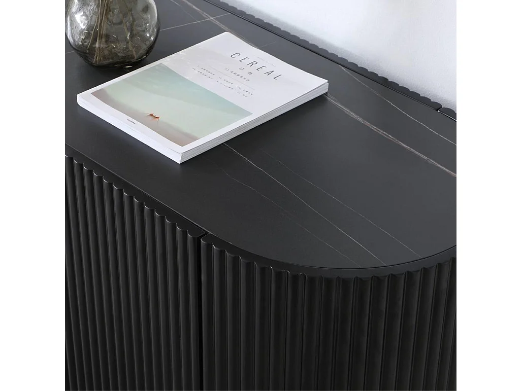 Commode 84x160x45 cm noir Noir