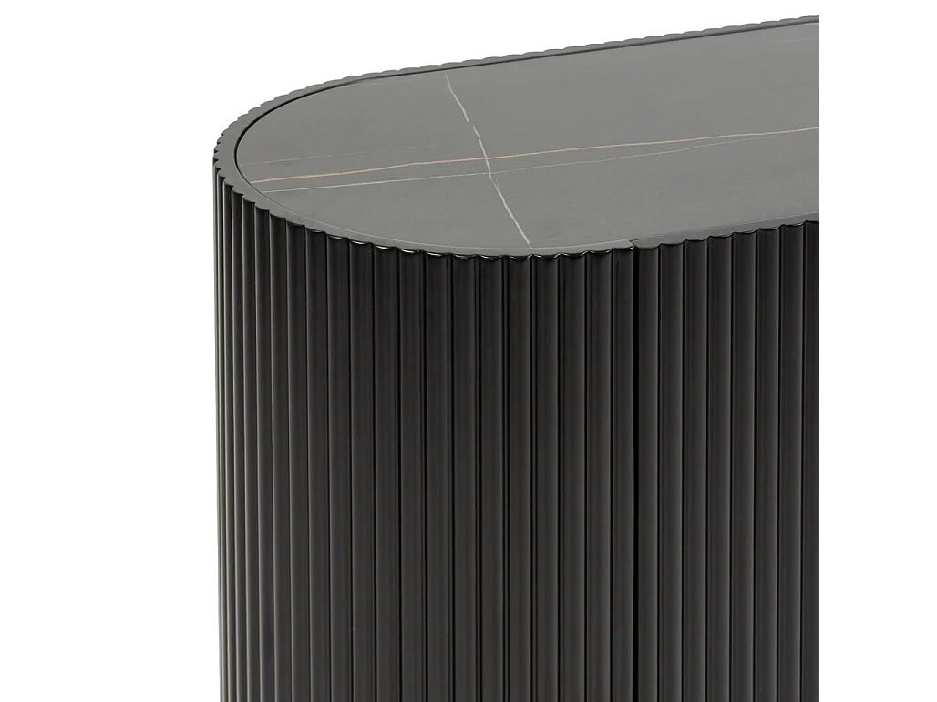 Commode 84x160x45 cm noir Noir