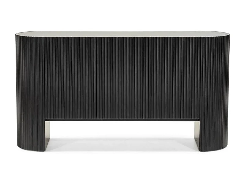 Commode 84x160x45 cm noir Noir