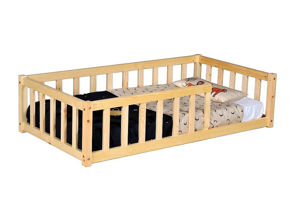 Lit NINO 70x140 avec sommier et Matelas / Naturel