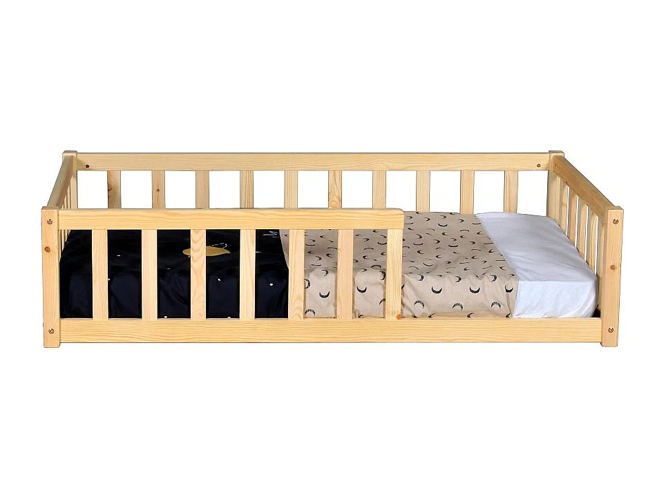 Lit NINO 70x140 avec sommier et Matelas / Naturel