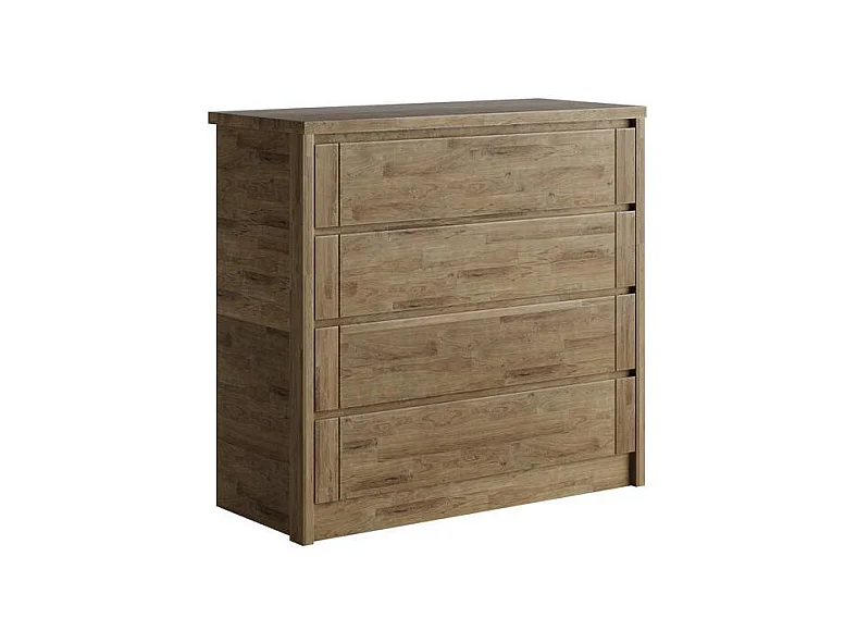 Commode 1046x457x990 mm Chêne Rustique Timo 4 tiroirs Chêne