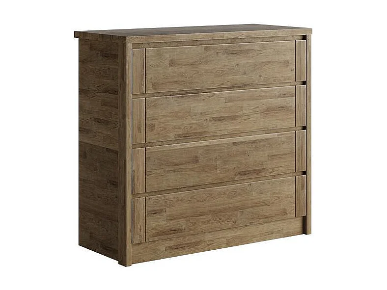 Commode 1046x457x990 mm Chêne Rustique Timo 4 tiroirs Chêne