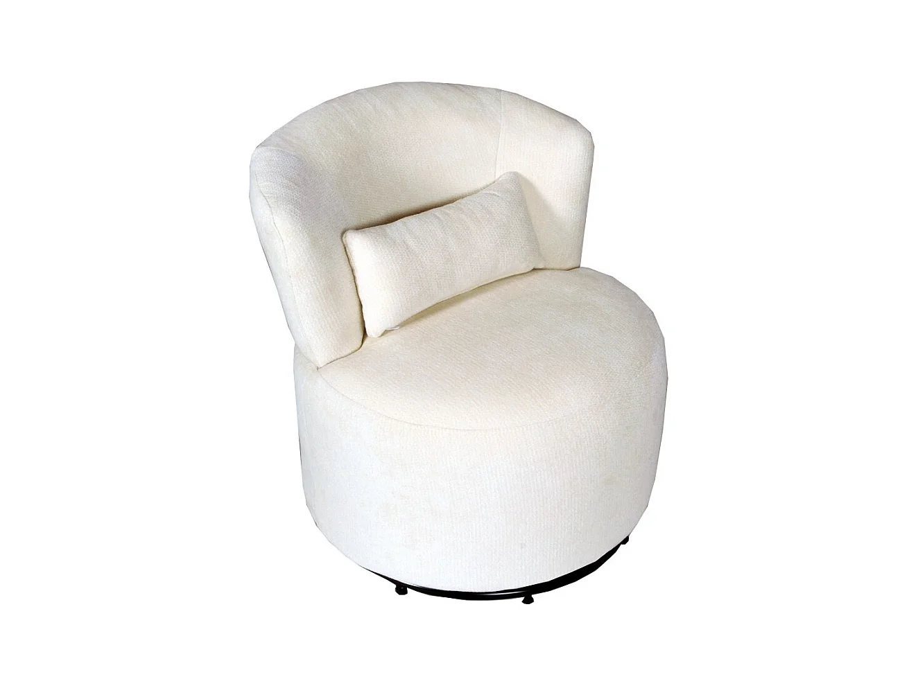 Fauteuil pivotant de salon ARNO, Blanc