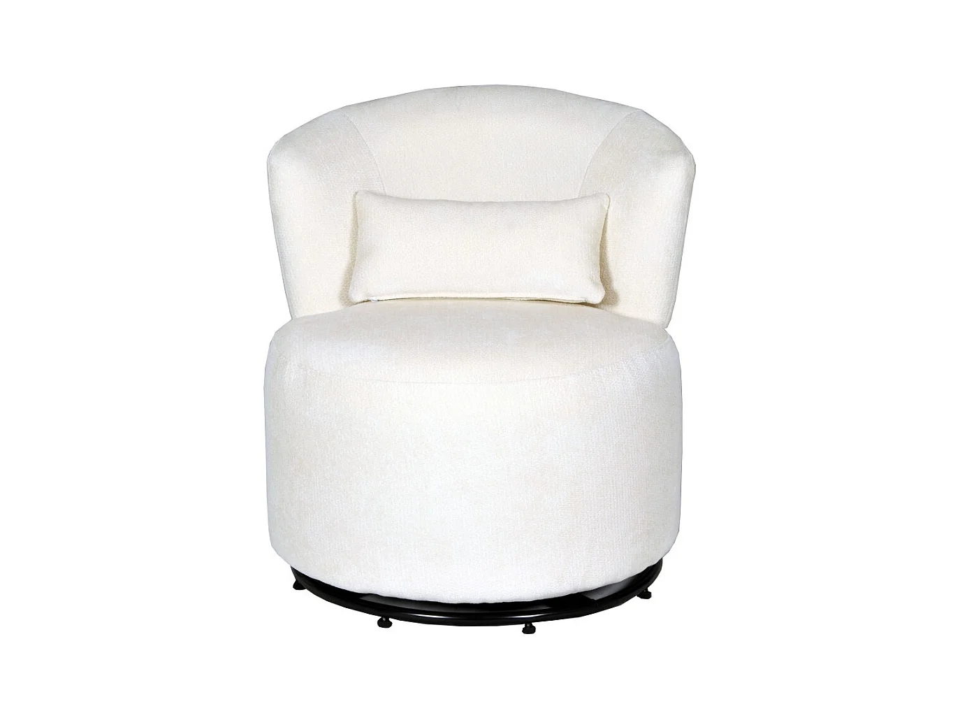Fauteuil pivotant de salon ARNO, Blanc