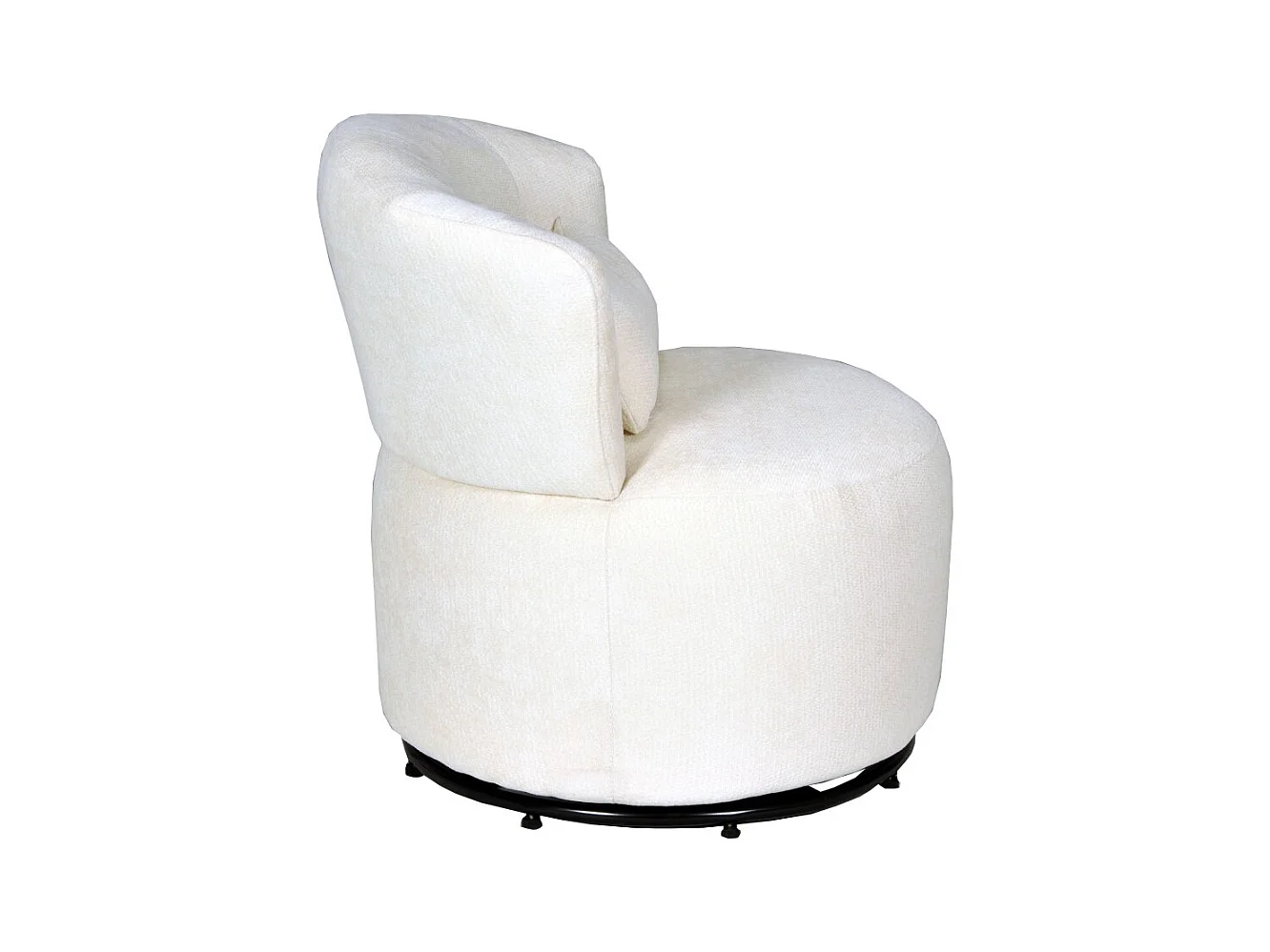 Fauteuil pivotant de salon ARNO, Blanc