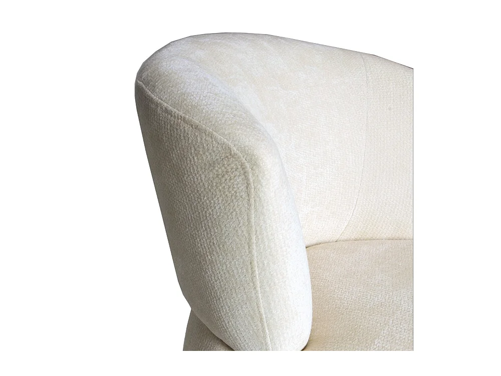 Fauteuil pivotant de salon ARNO, Blanc