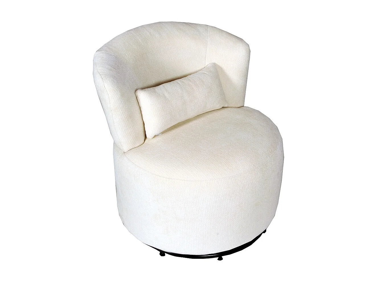 Fauteuil pivotant de salon ARNO, Blanc