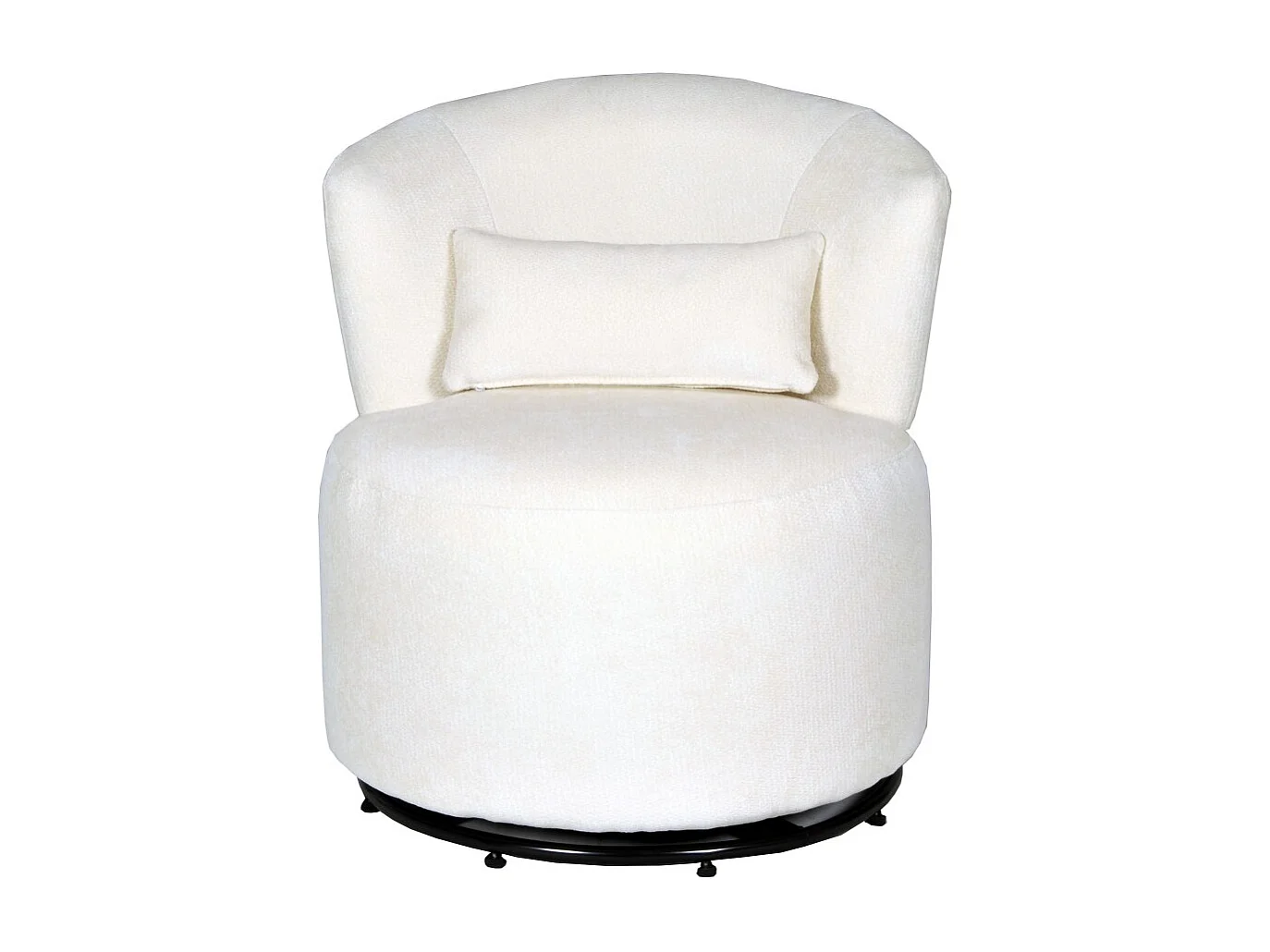 Fauteuil pivotant de salon ARNO, Blanc