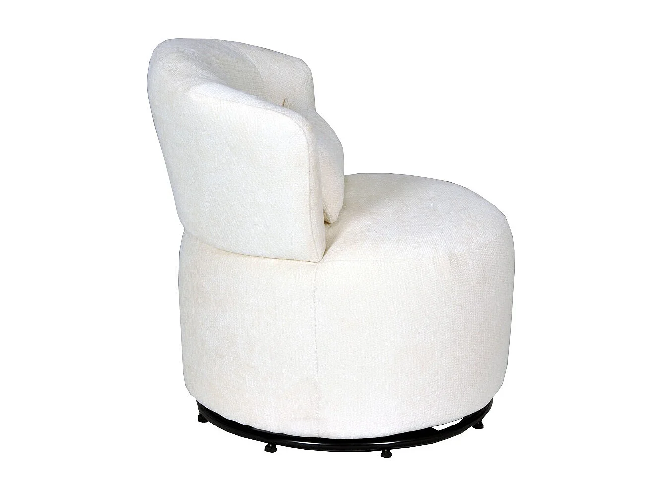 Fauteuil pivotant de salon ARNO, Blanc