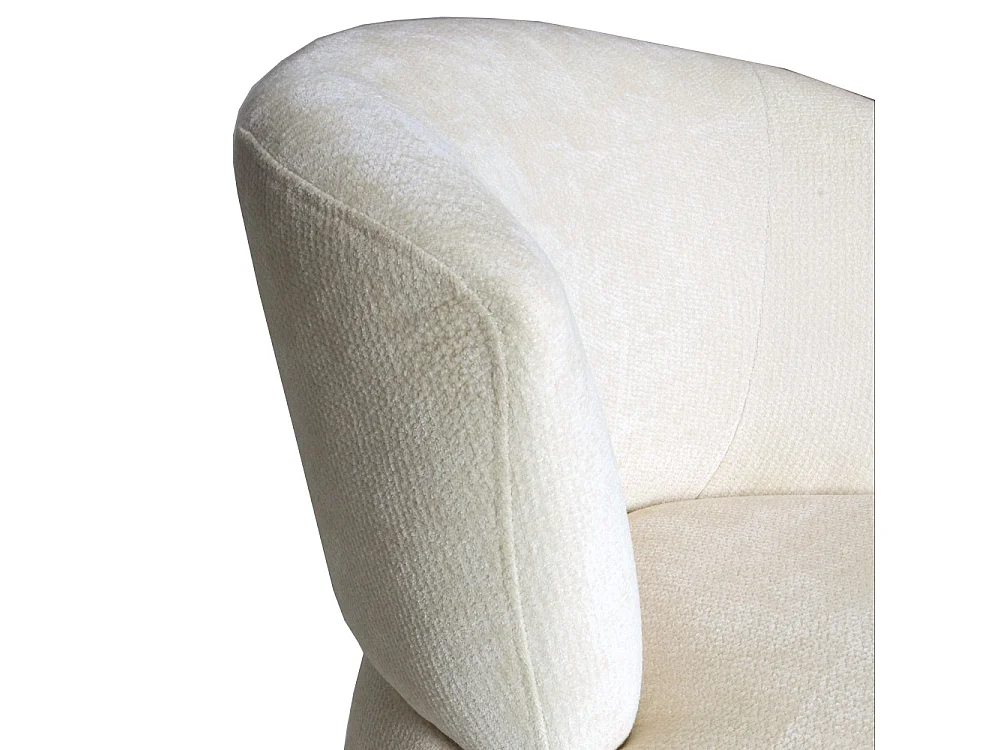 Fauteuil pivotant de salon ARNO, Blanc