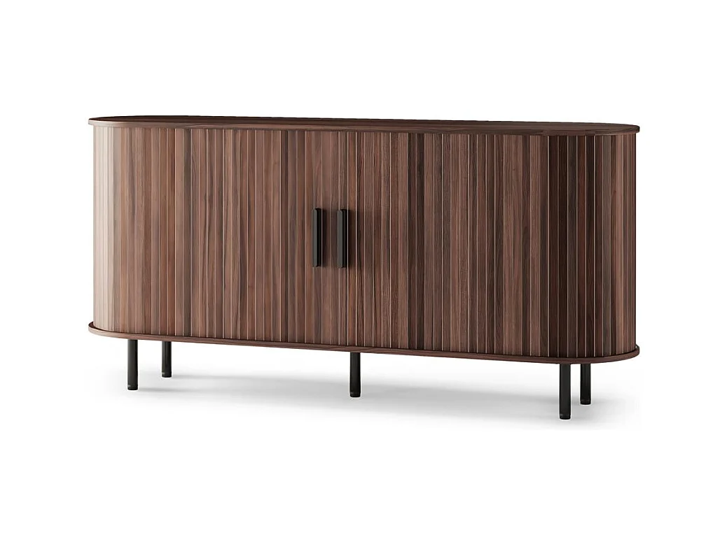 Kommode 75x160x40 cm Walnuss Epique