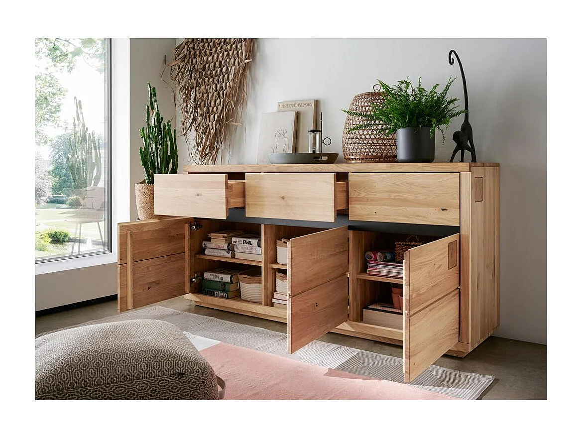 Sideboard 1,75x0,45x0,85 m Eiche geölt FENDE WZ-0159