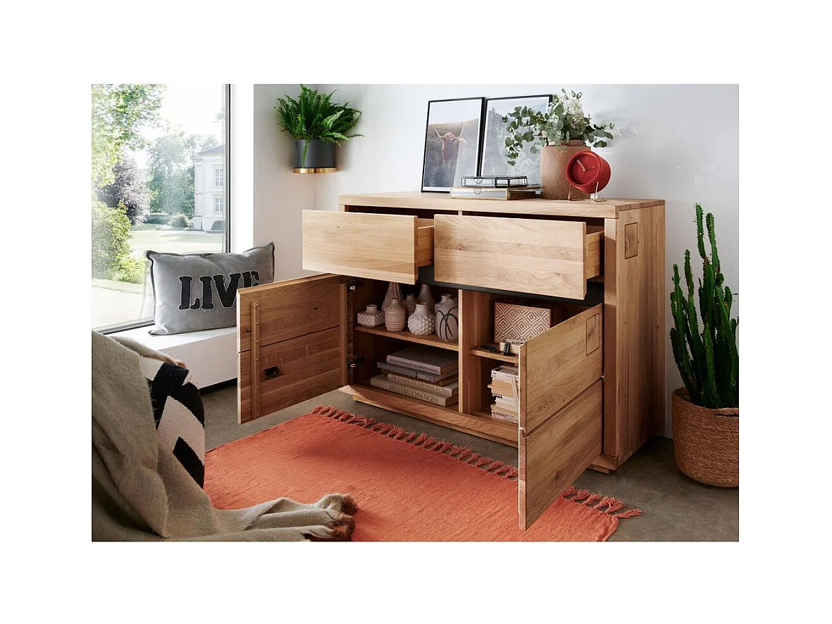 Sideboard 1,2x0,45x0,85 m Eiche geölt FENDE WZ-0159