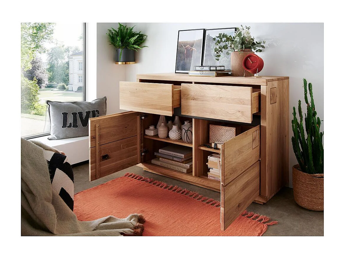 Sideboard 1,2x0,45x0,85 m Eiche geölt FENDE WZ-0159