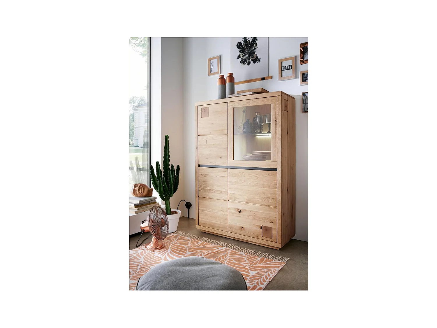 Sideboard 103x40x148 cm Eiche geölt FENDE WZ-0159