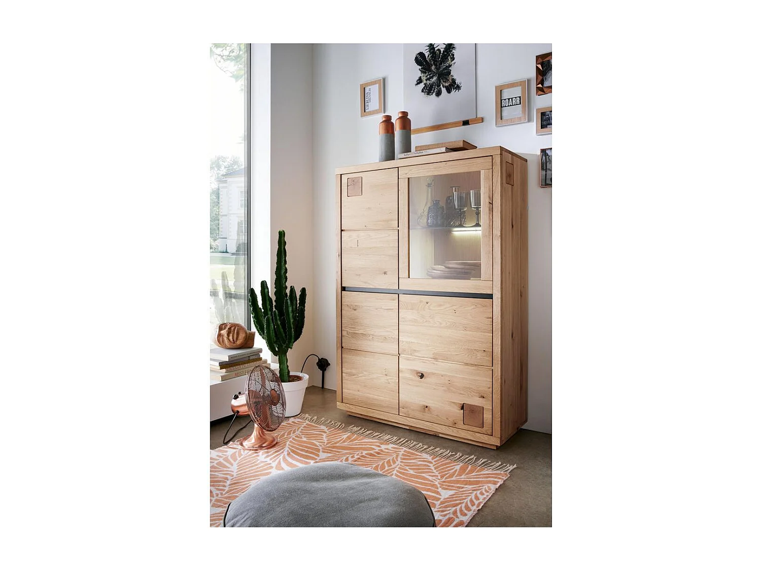 Sideboard 103x40x148 cm Eiche geölt FENDE WZ-0159