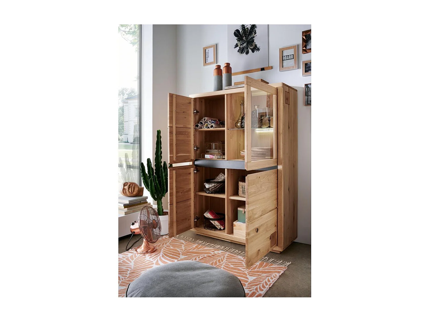 Sideboard 103x40x148 cm Eiche geölt FENDE WZ-0159