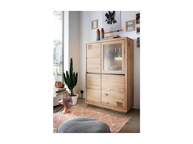 Buffet 103x40x148 cm chêne huilé FENDE WZ-0159