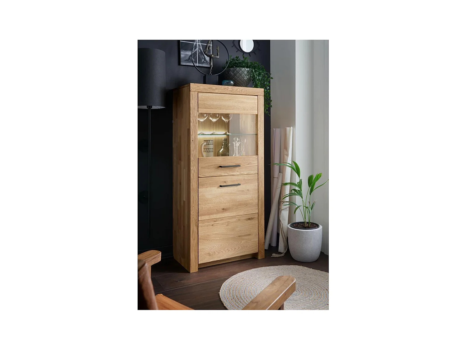 Kredens 65x40x141 cm Dąb Robusto WZ-169