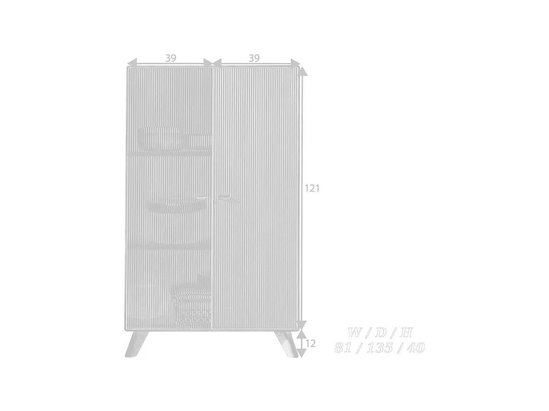 Komoda 81x40x135 cm Brązowy doryda wz-0624