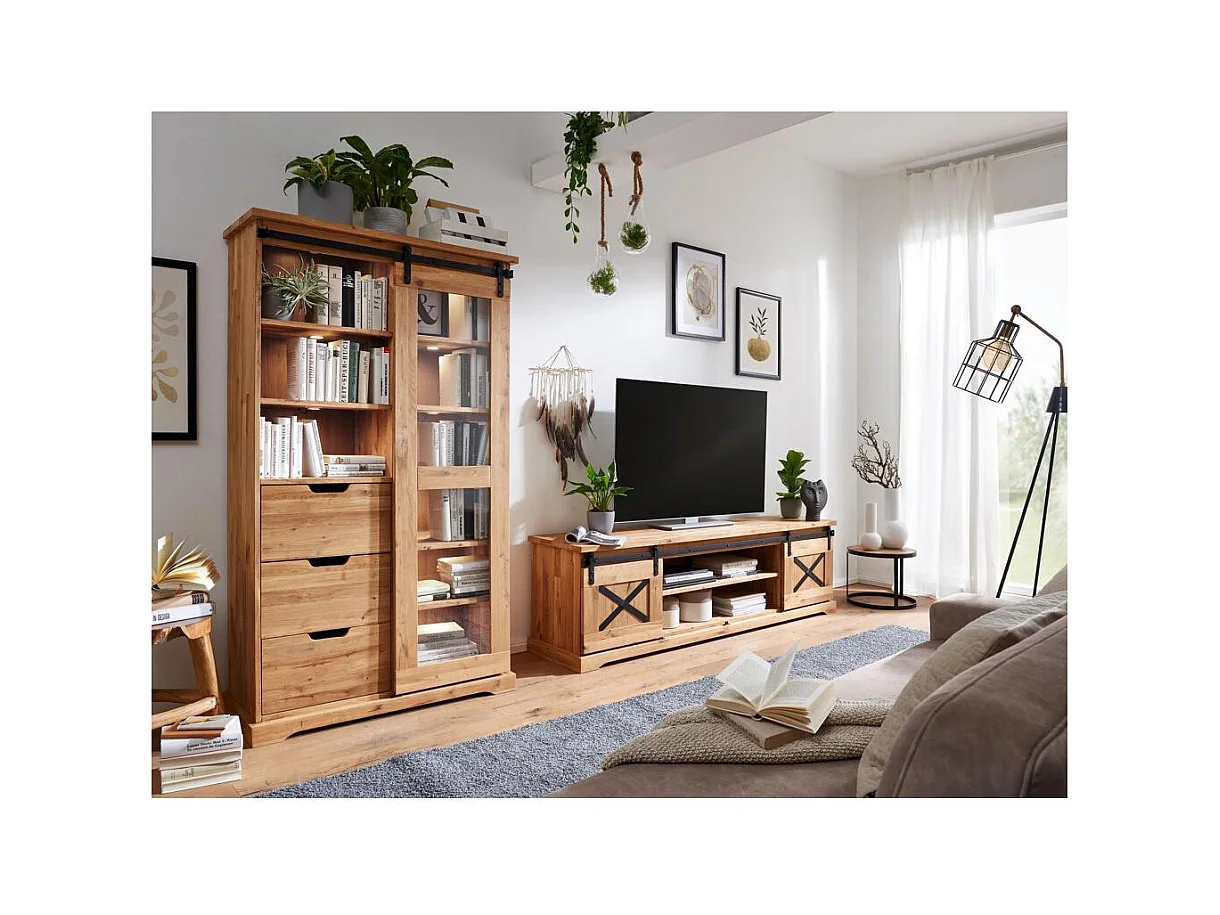 Sideboard 198x42x83 cm Eiche geölt NYKS WZ-0424