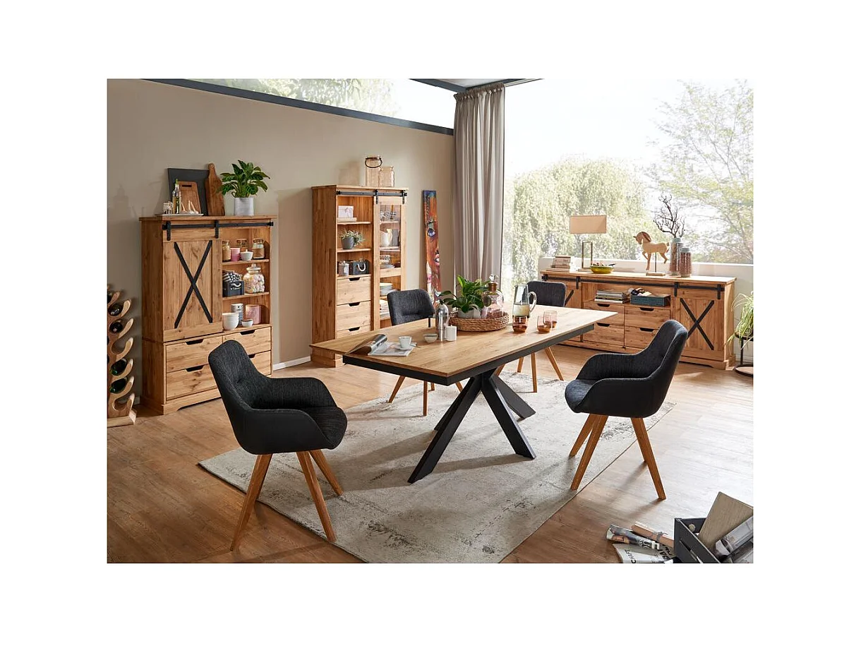 Sideboard 198x42x83 cm Eiche geölt NYKS WZ-0424