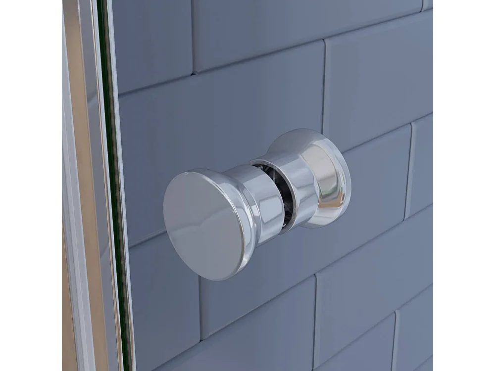 76x80x185cm 5mm ESG mit Seitenwand Pendeltür Falttür Duschkabine