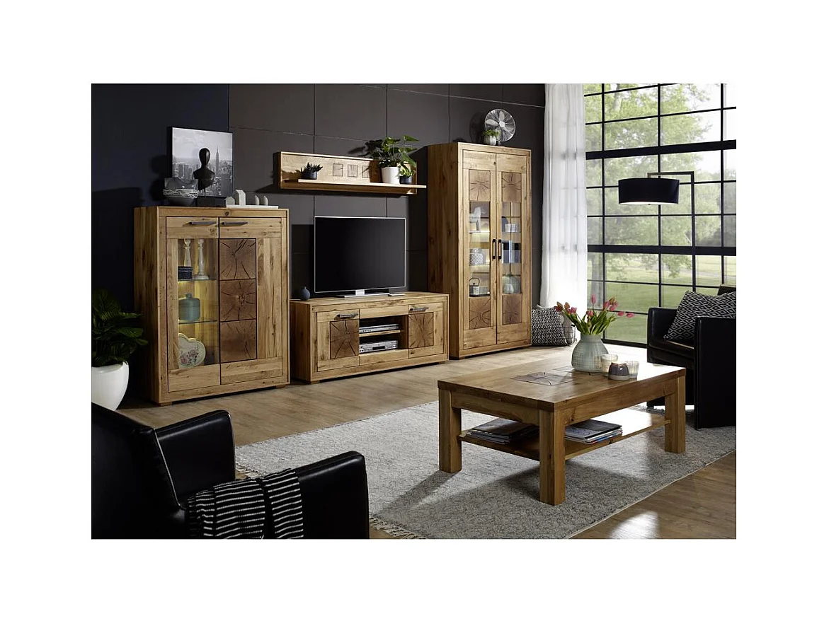 Szafka RTV 1,3x0,46x0,621 m dąb olejowany Andromeda WZ-0315