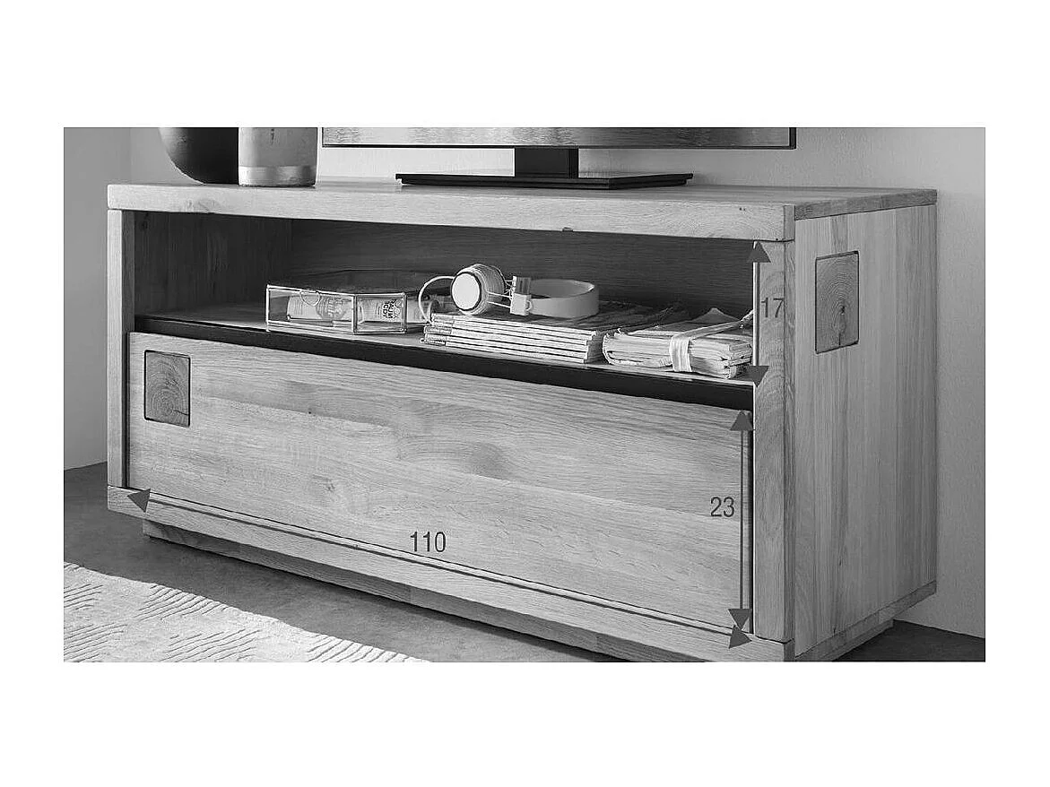 Szafka RTV 1,2x0,4x0,56 m dąb olejowany Fende WZ-0159