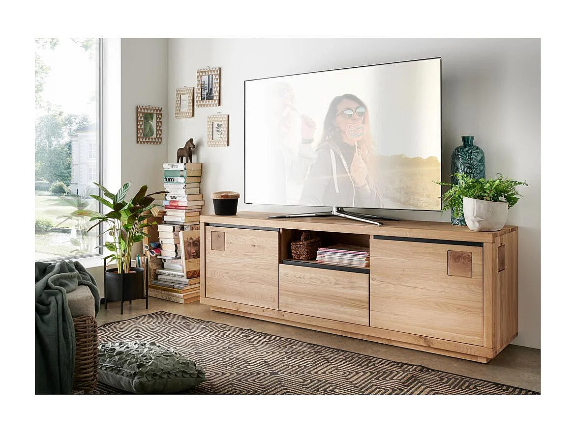 Mobile TV laterale 1,7x0,4x0,56 m rovere oliato fende wz-0159