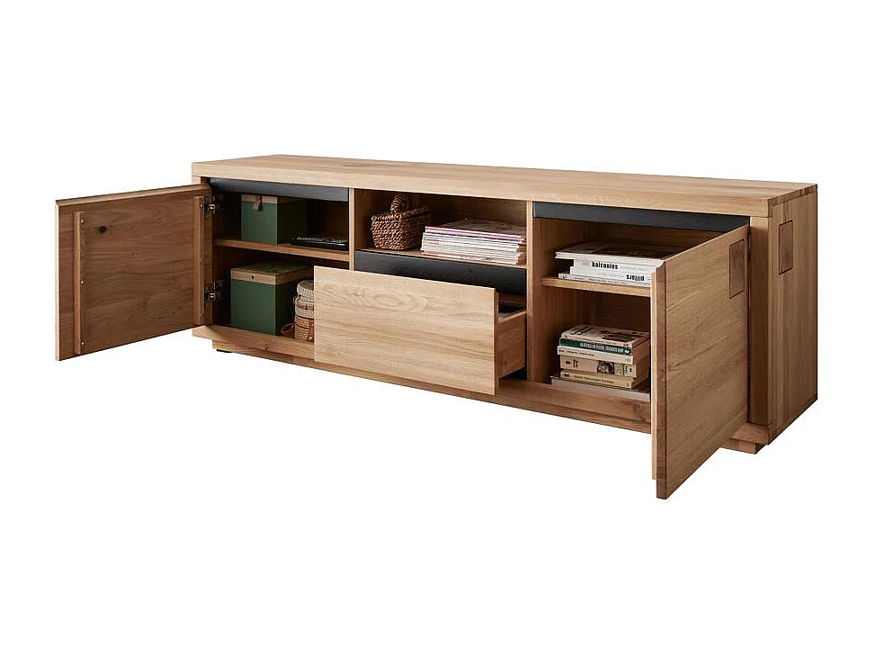 Mobile TV laterale 1,7x0,4x0,56 m rovere oliato fende wz-0159