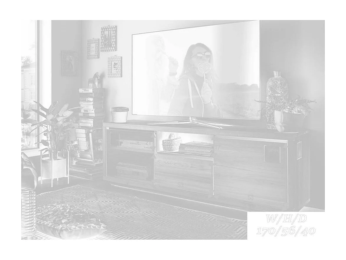 Mobile TV laterale 1,7x0,4x0,56 m rovere oliato fende wz-0159