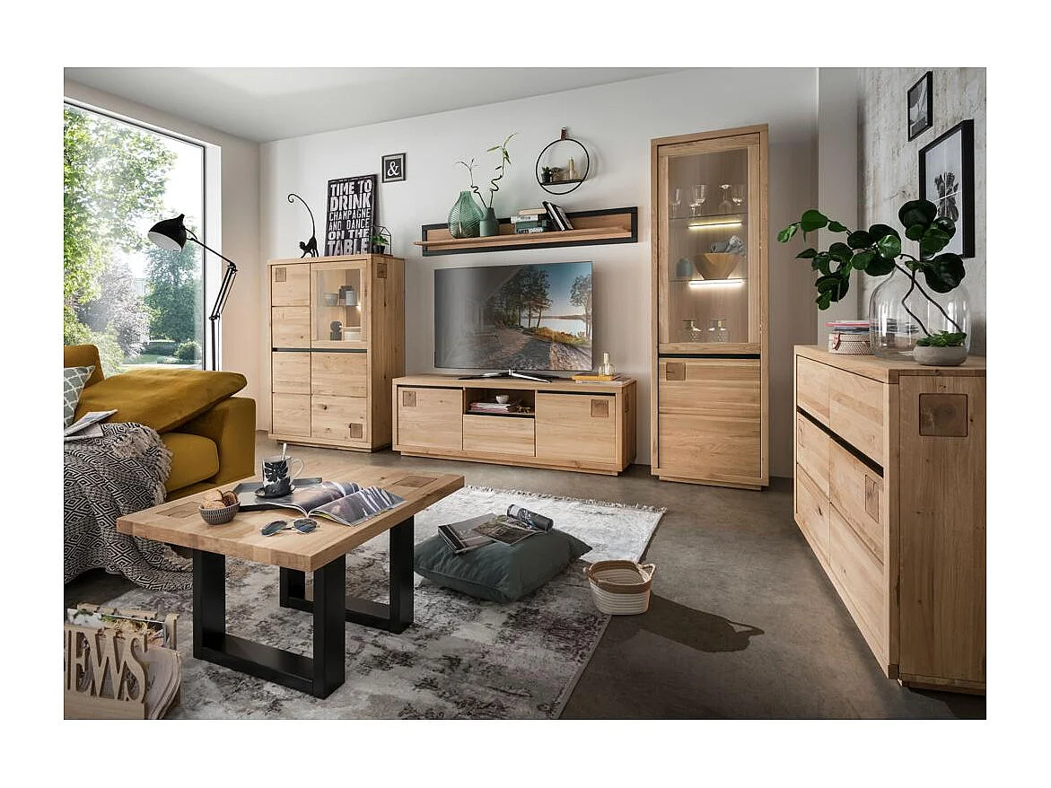 Mobile TV laterale 1,7x0,4x0,56 m rovere oliato fende wz-0159