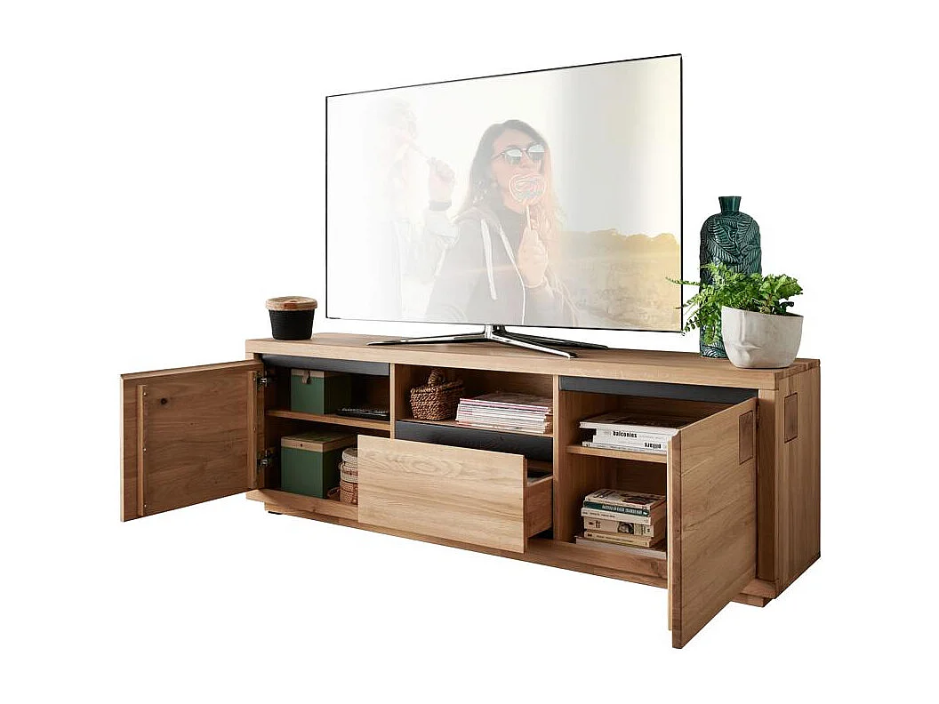 Mobile TV laterale 1,7x0,4x0,56 m rovere oliato fende wz-0159