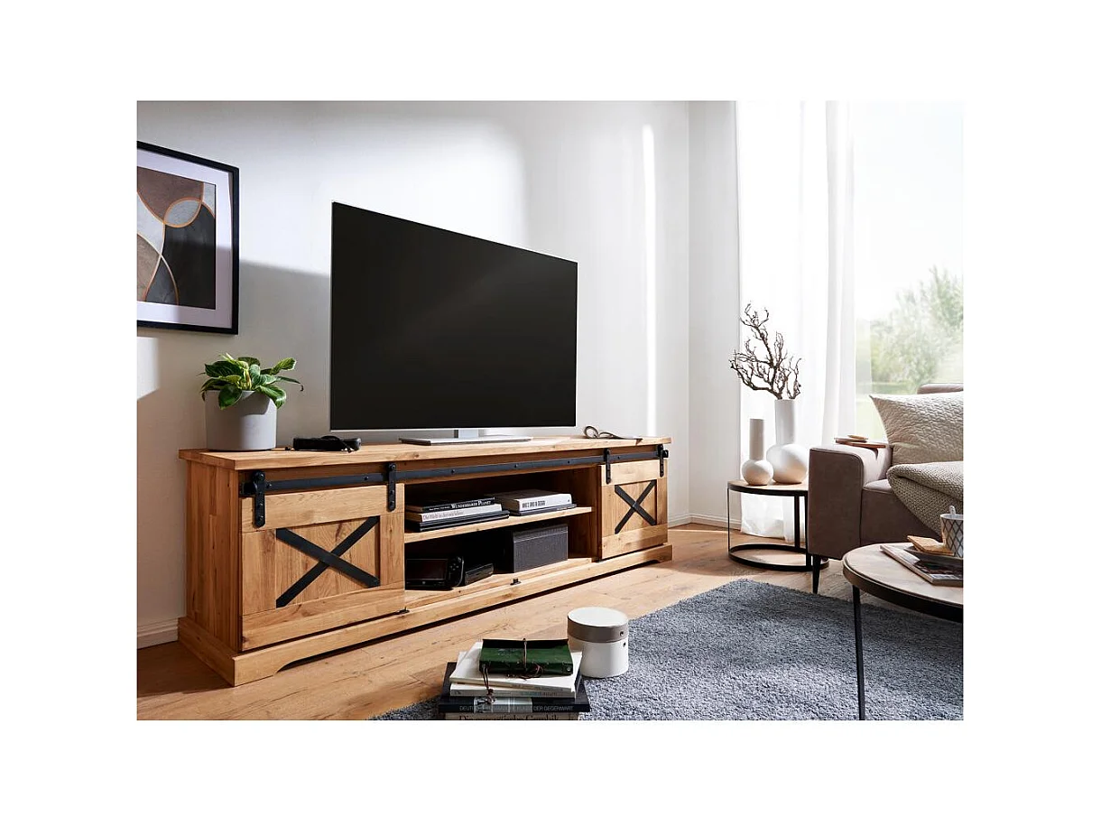 TV-Sideboard 198x42x56 cm Eiche geölt Nyks WZ-0424