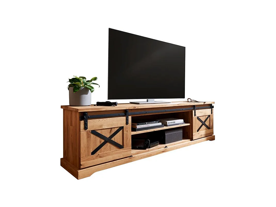 TV-Sideboard 198x42x56 cm Eiche geölt Nyks WZ-0424